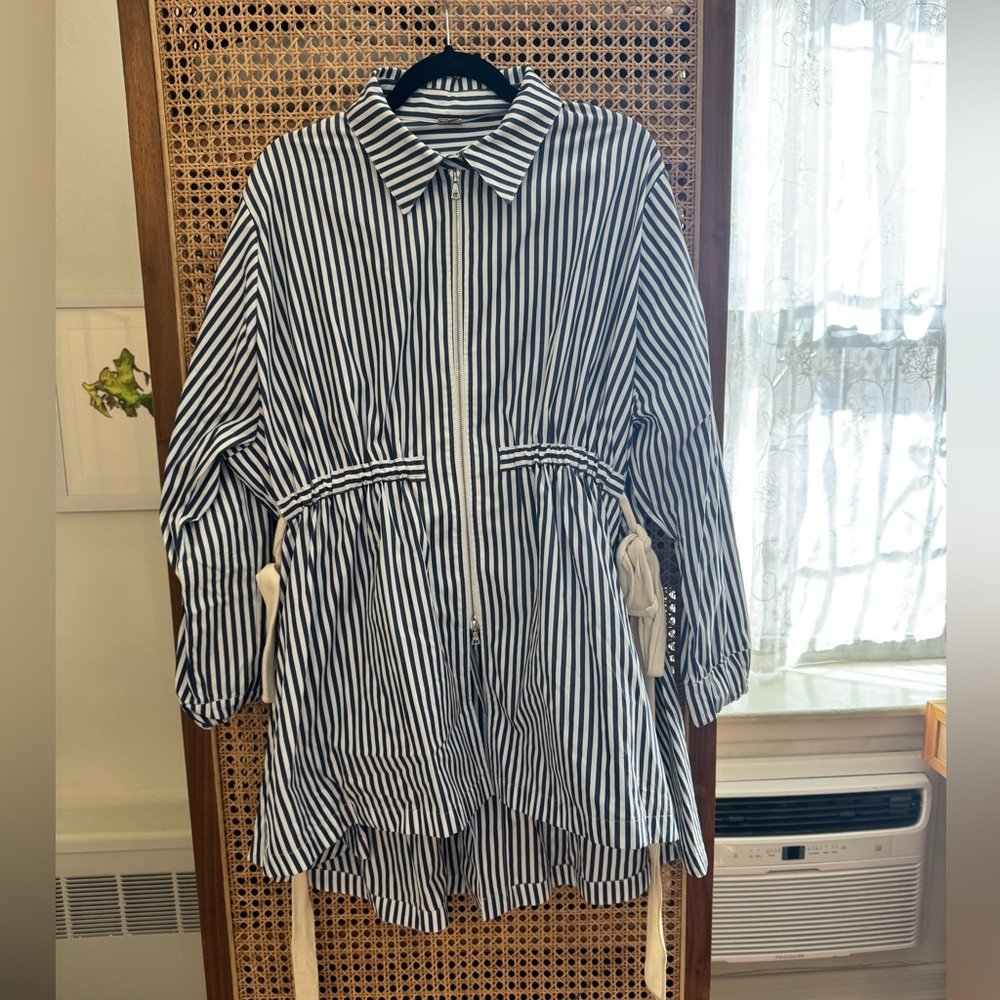 Adam Lippes Blue and white striped tunic size S